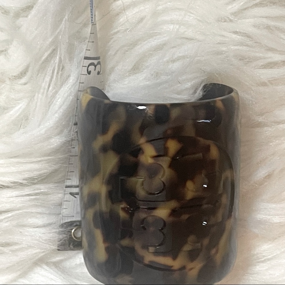Tory Burch Tortoise Shell Resin Cuff Bracelet - image 3